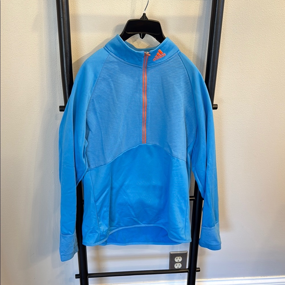 Adidas Men's Blue Half-Zip Sweater